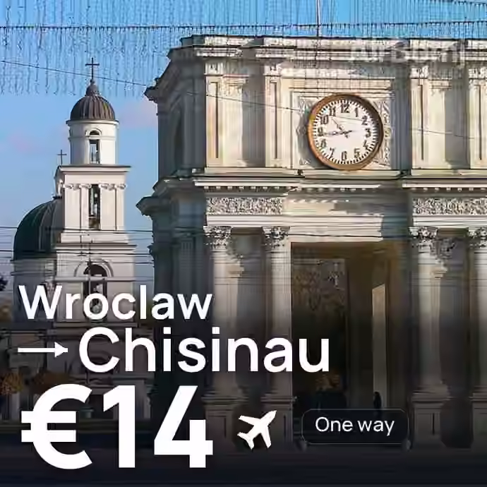 Wroclaw → Chisinau for €14