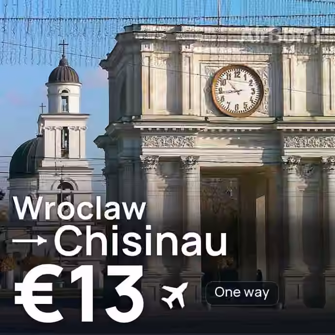 Wroclaw → Chisinau for €13