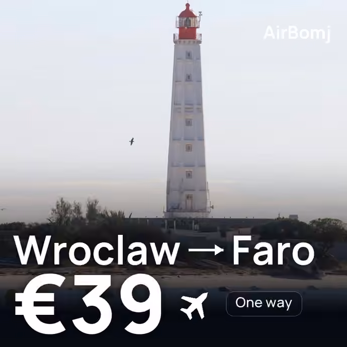 Wroclaw → Faro for €39