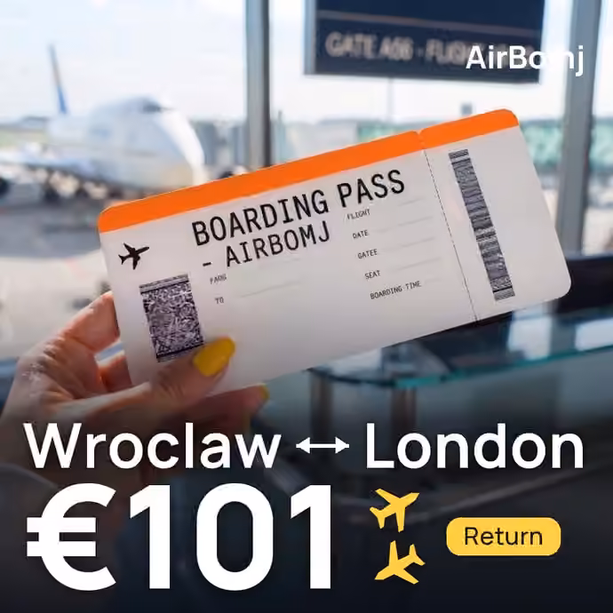 Wroclaw → London for €101