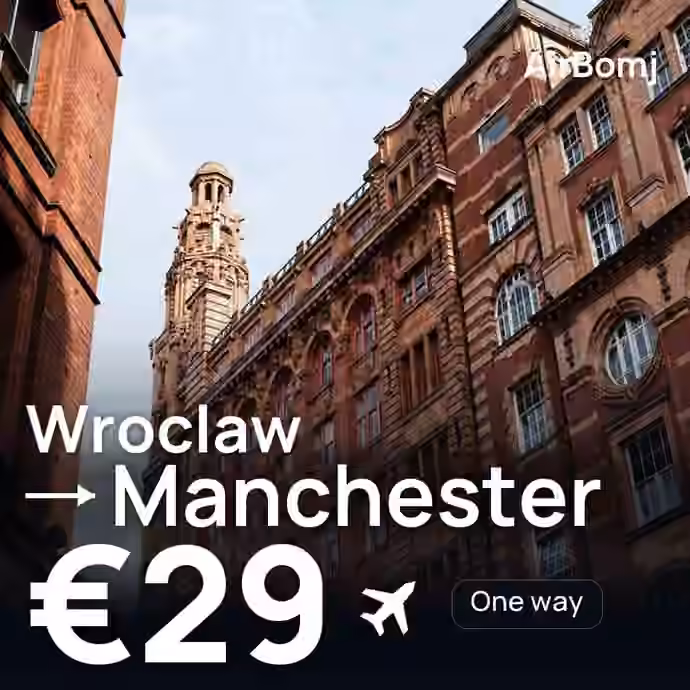 Wroclaw → Manchester for €29