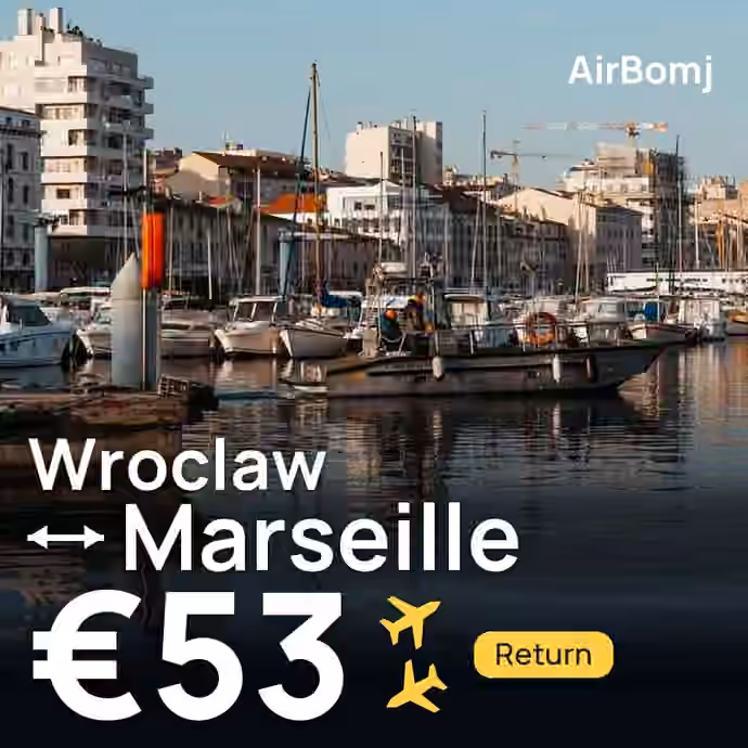 Wroclaw → Marseille for €53