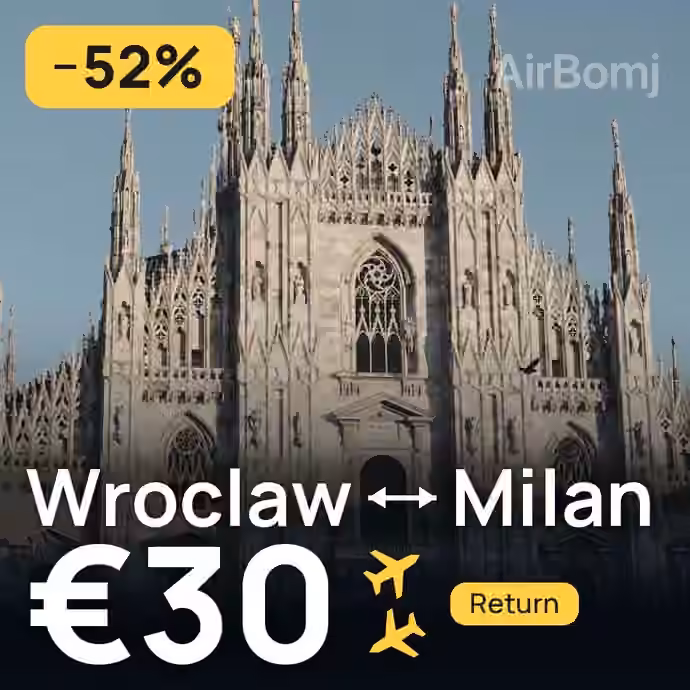 Wroclaw → Milan for €30