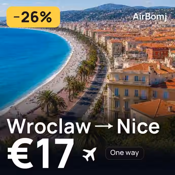 Wroclaw → Nice for €17