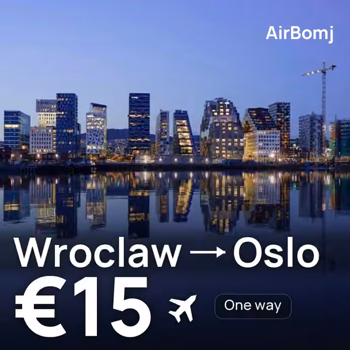 Wroclaw → Oslo for €15
