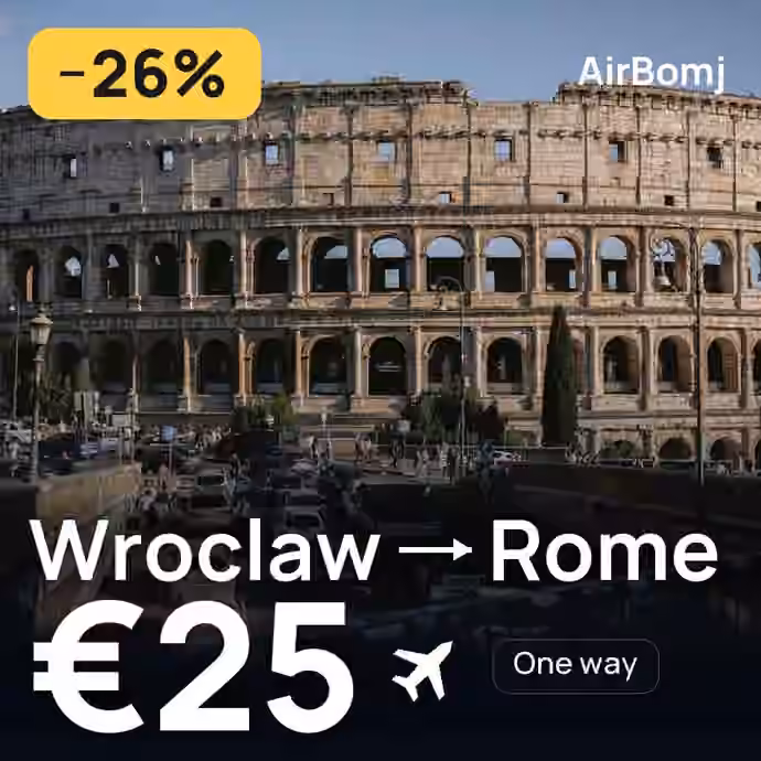 Wroclaw → Rome for €25