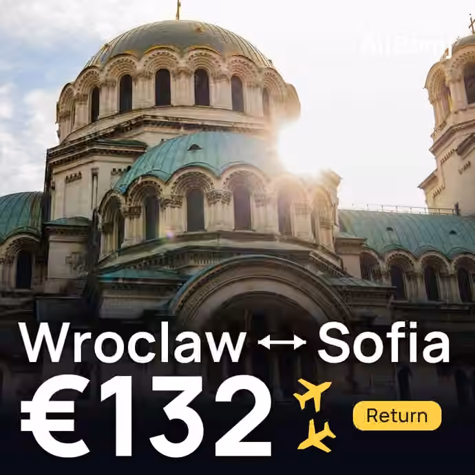 Wroclaw → Sofia for €132