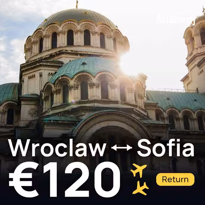Wroclaw → Sofia for €120