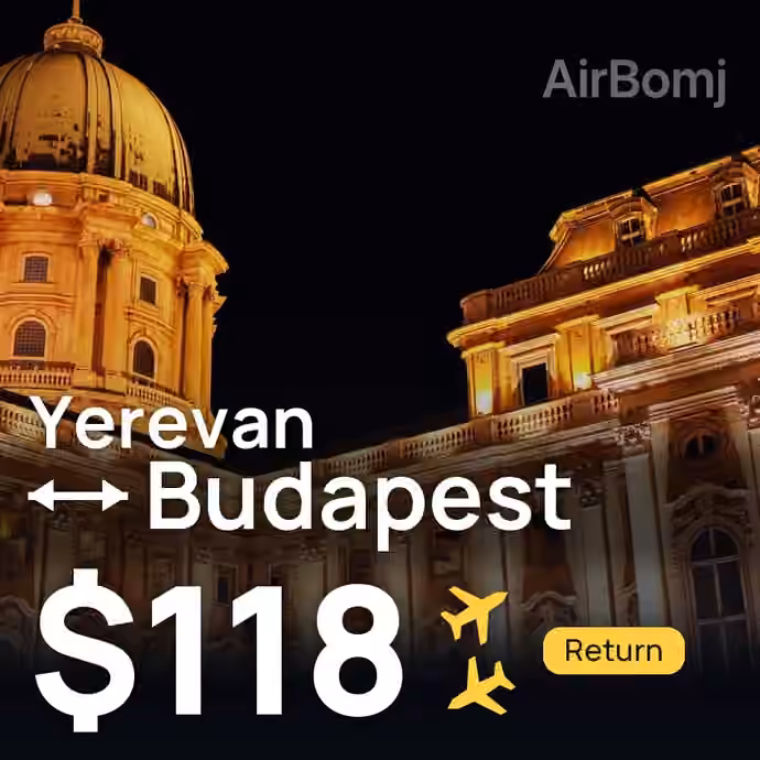 Yerevan → Budapest for $118