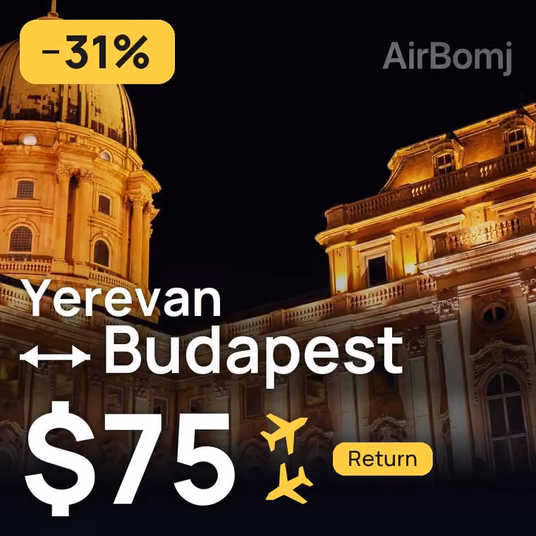 Yerevan → Budapest for $75