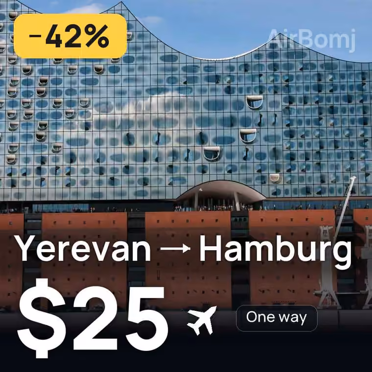 Yerevan → Hamburg for $25