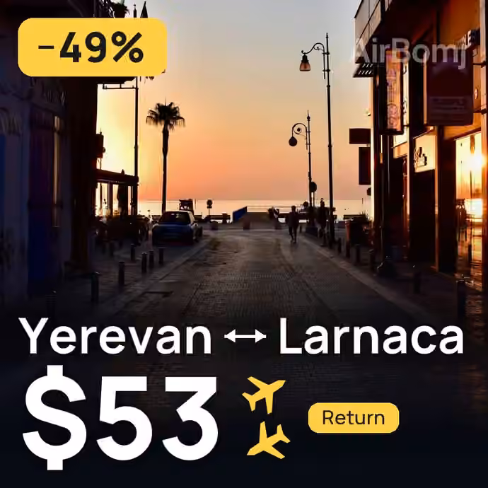 Yerevan → Larnaca for $53
