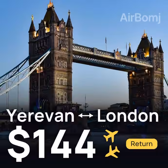 Yerevan → London for $144
