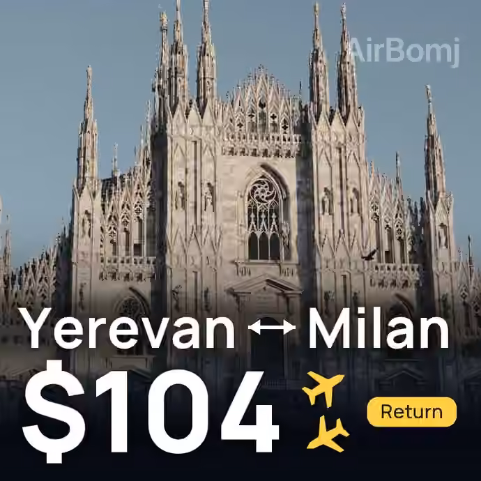 Yerevan → Milan for $104