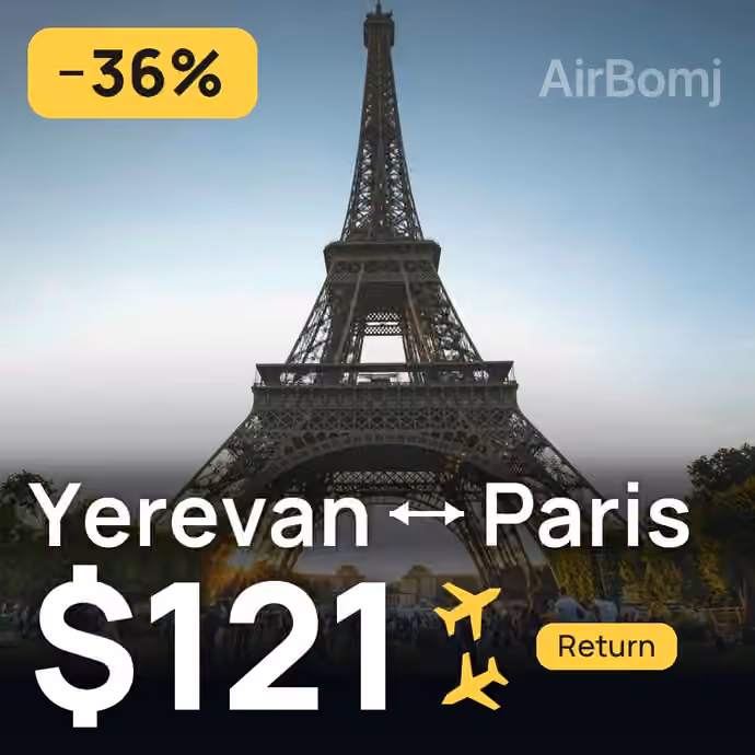 Yerevan → Paris for $121