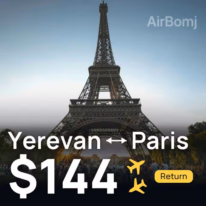 Yerevan → Paris for $144