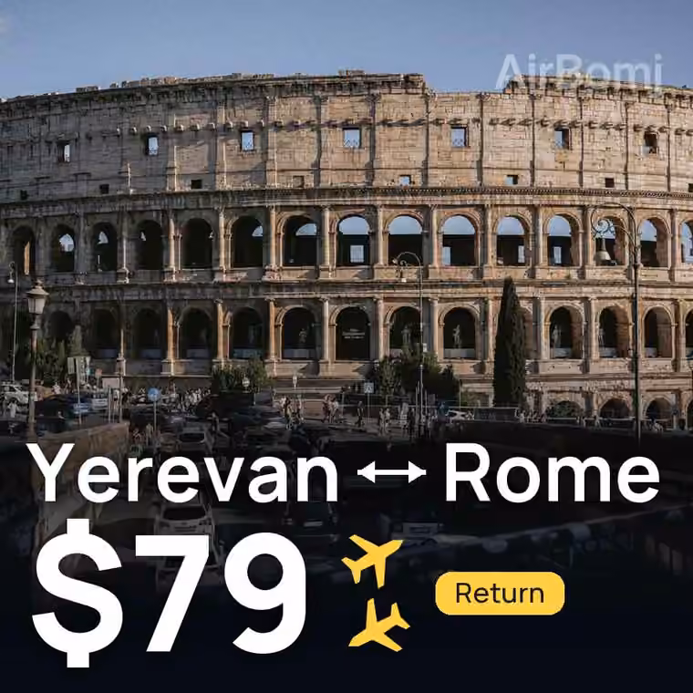 Yerevan → Rome for $79