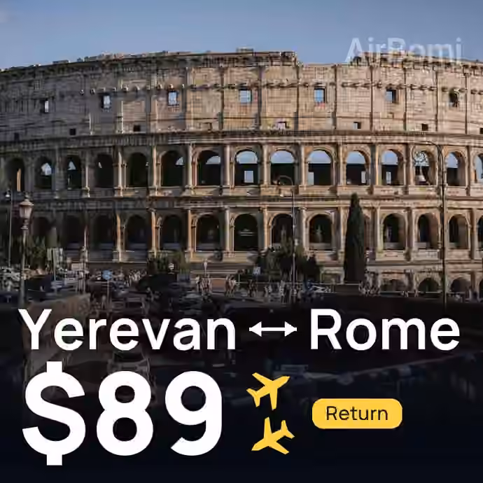 Yerevan → Rome for $89