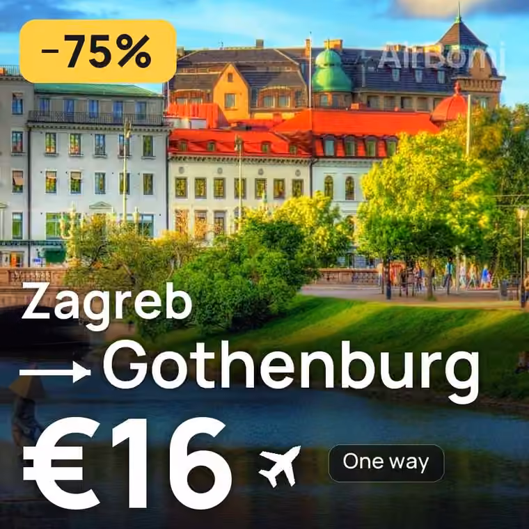 Zagreb → Gothenburg for €16