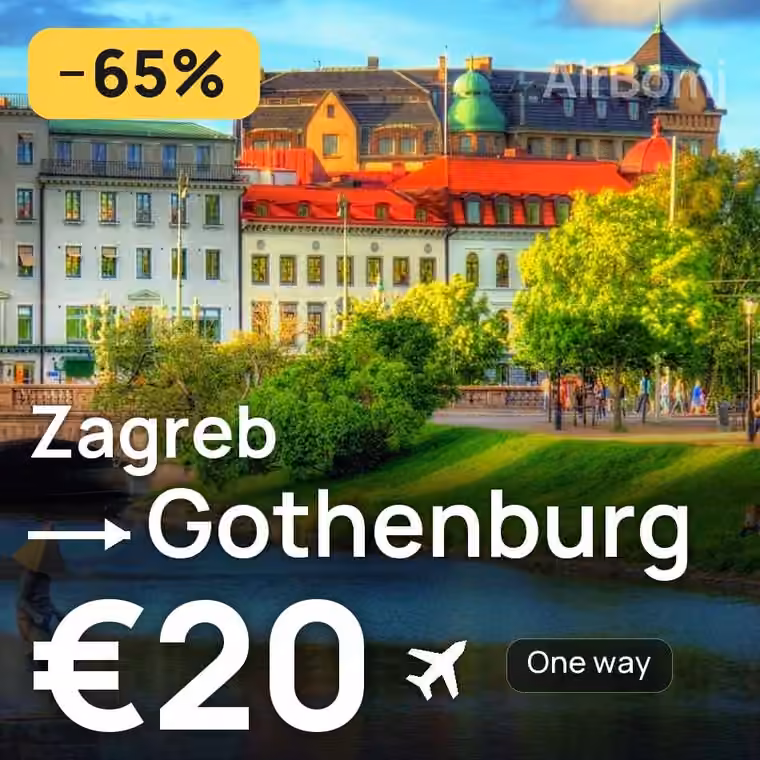 Zagreb → Gothenburg for €20