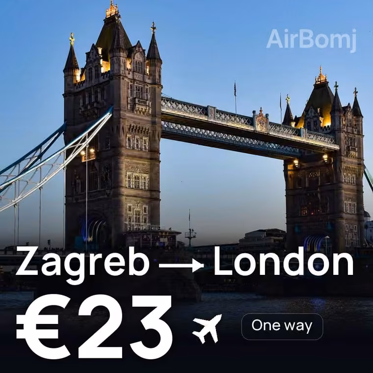 Zagreb → London for €23