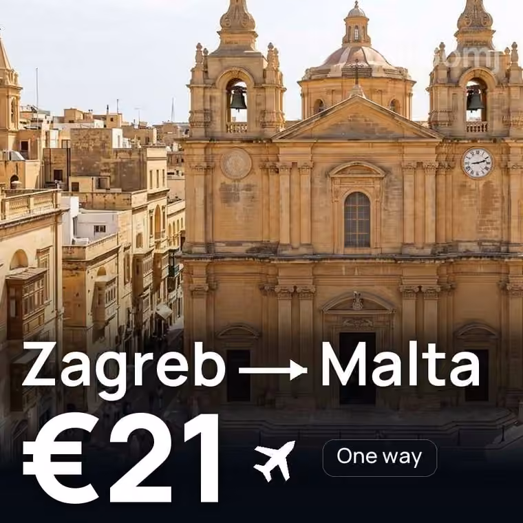 Zagreb → Malta for €22