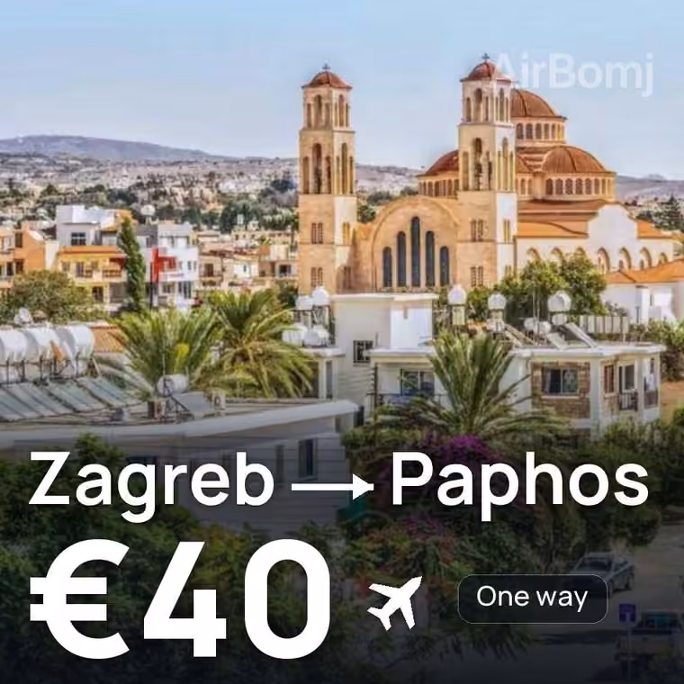 Zagreb → Paphos for €40