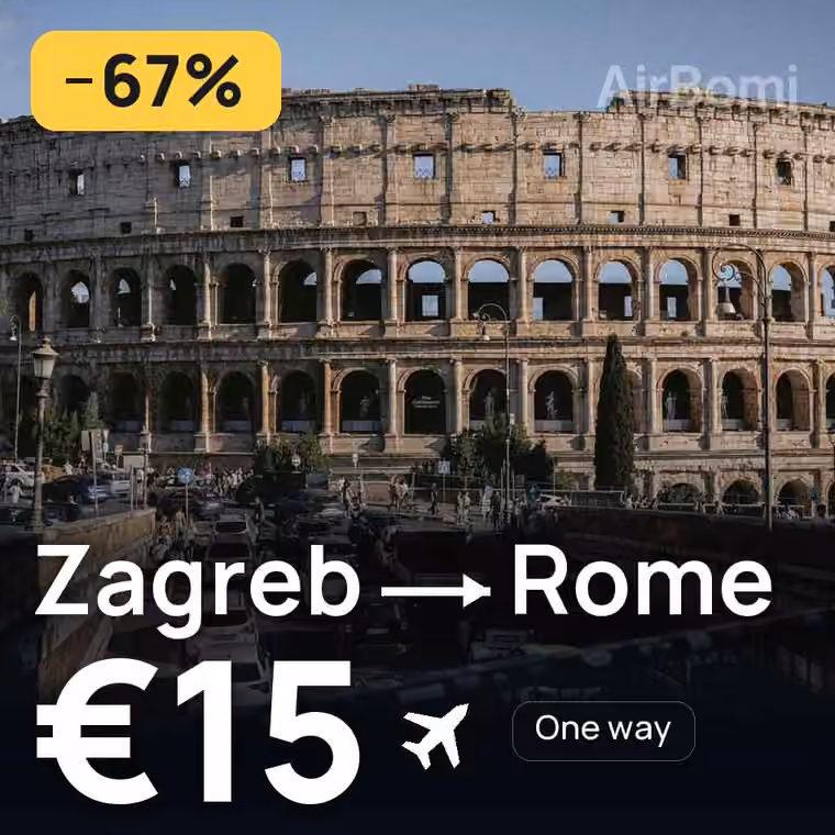 Zagreb → Rome for €16
