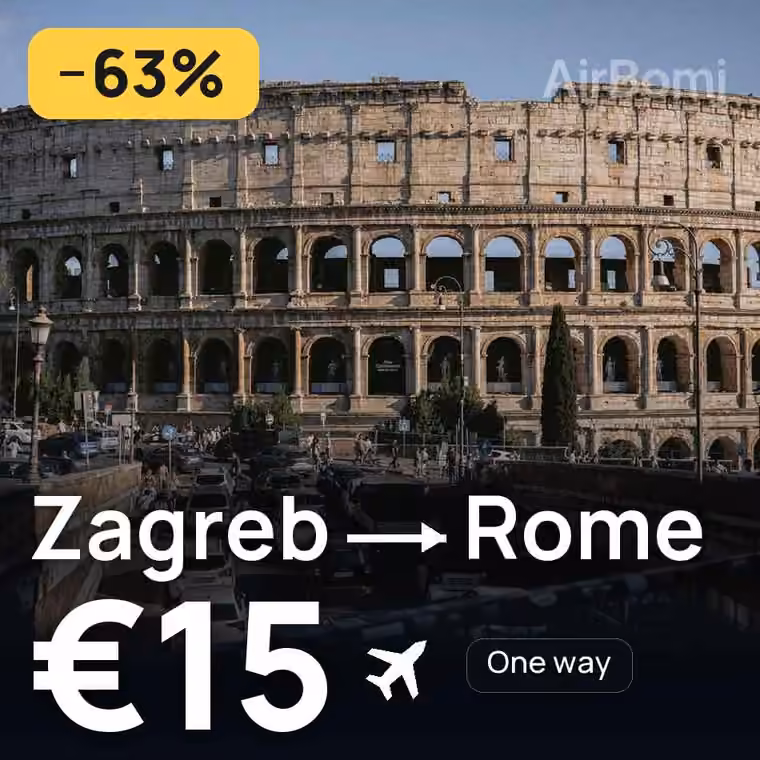 Zagreb → Rome for €16