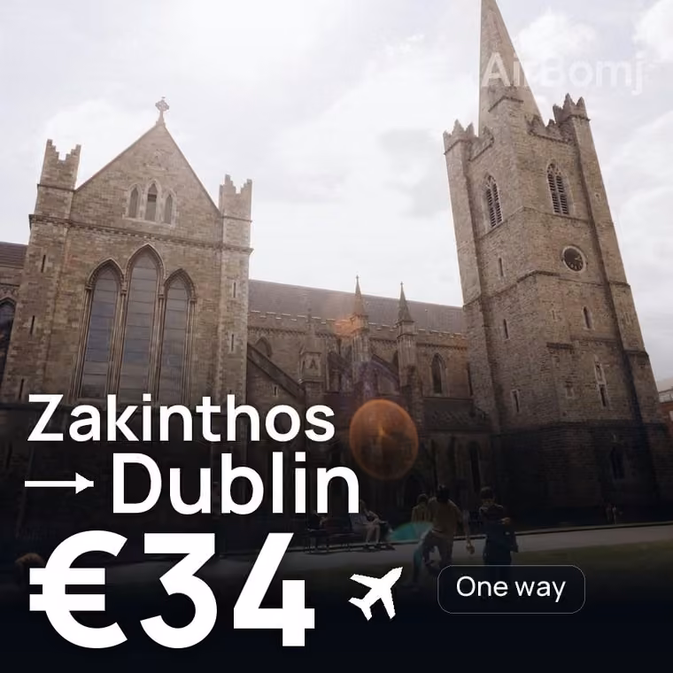 Zakinthos → Dublin for €34