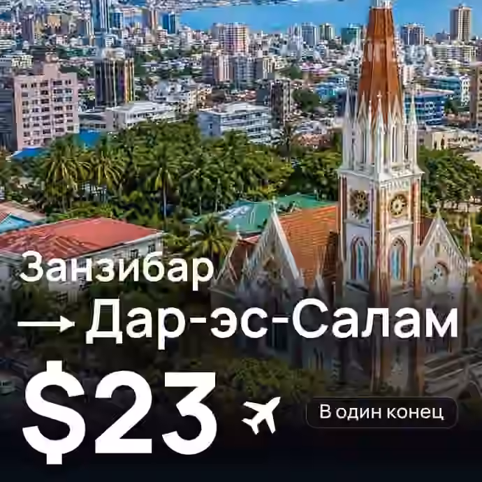 Занзибар → Дар-эс-Салам за $23