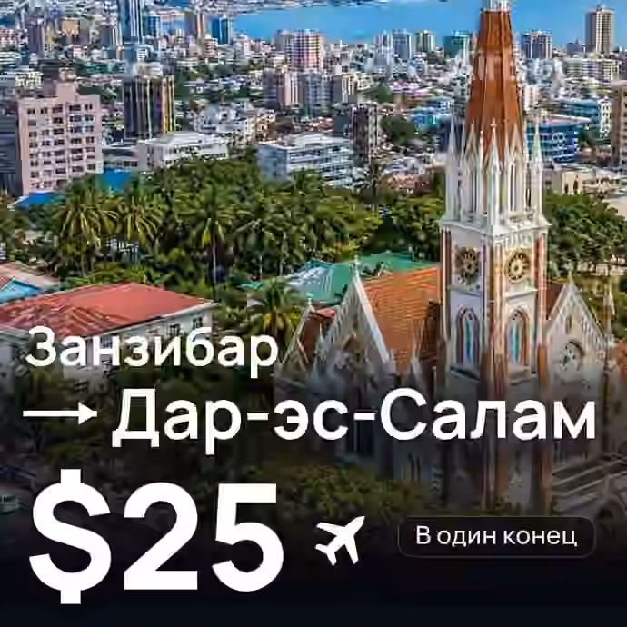 Занзибар → Дар-эс-Салам за $25