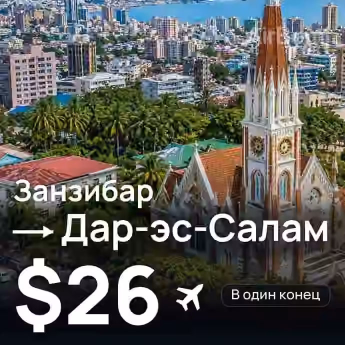 Занзибар → Дар-эс-Салам за $26