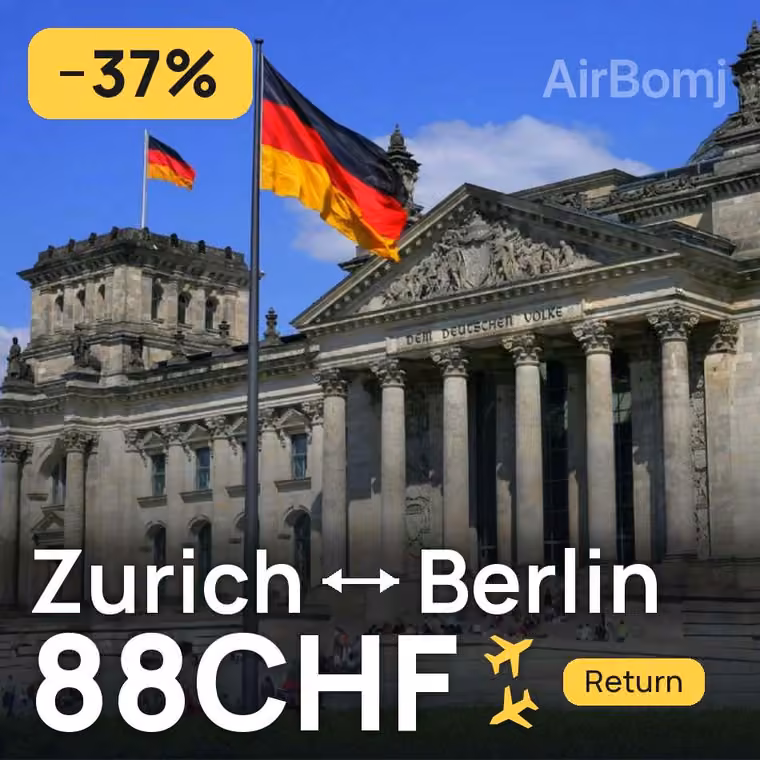 Zurich → Berlin for 88 CHF
