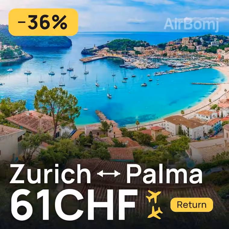 Zurich → Palma for 61 CHF