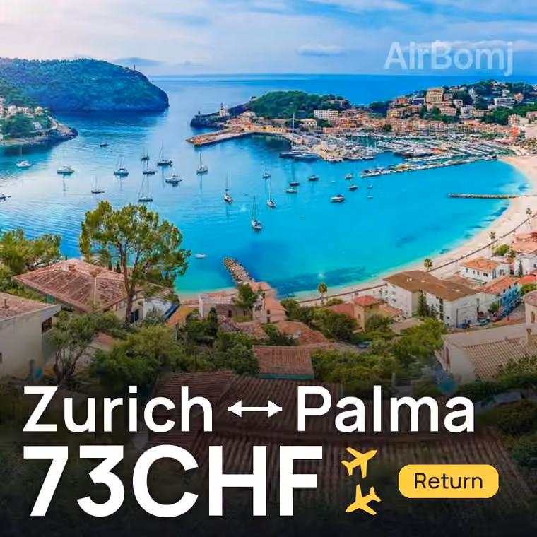 Zurich → Palma for 73 CHF