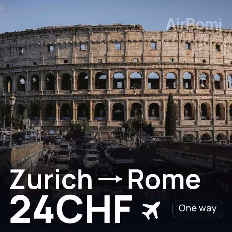 Zurich → Rome for 31 CHF