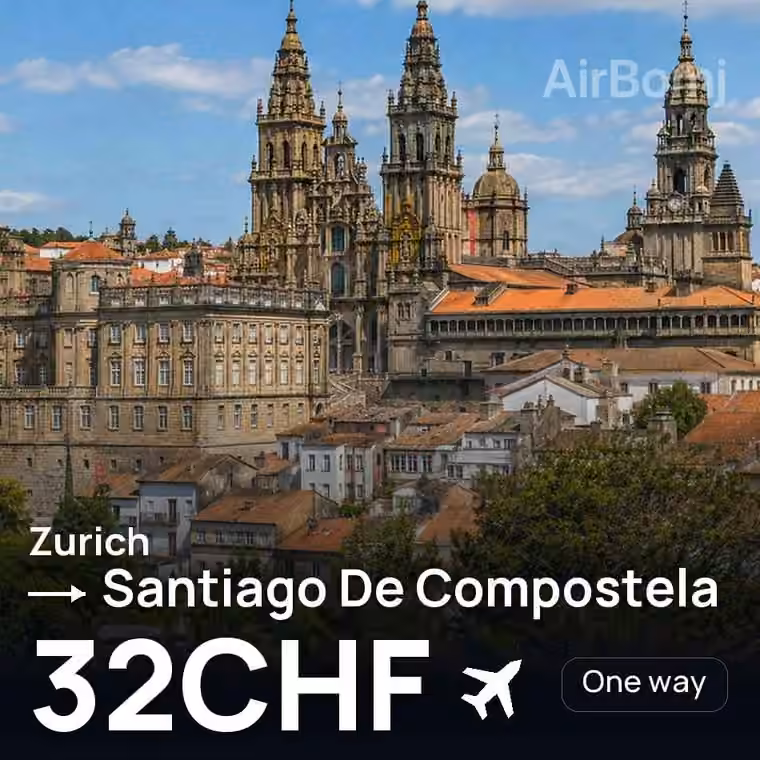 Zurich → Santiago De Compostela for 32 CHF
